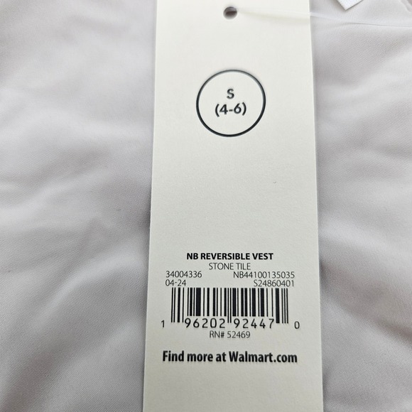 No Boundaries Reversible Puffer Sherpa Vest Stone Tile Size S 4-6 - Picture 7 of 8